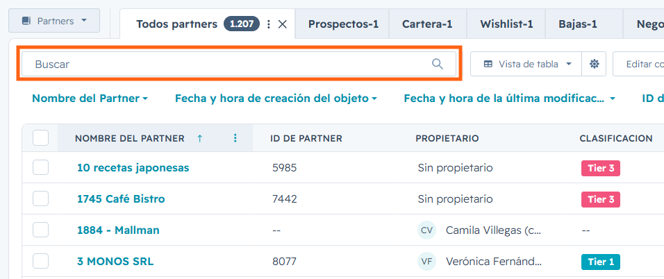 Buscar Partner antes de crearlo en HubSpot